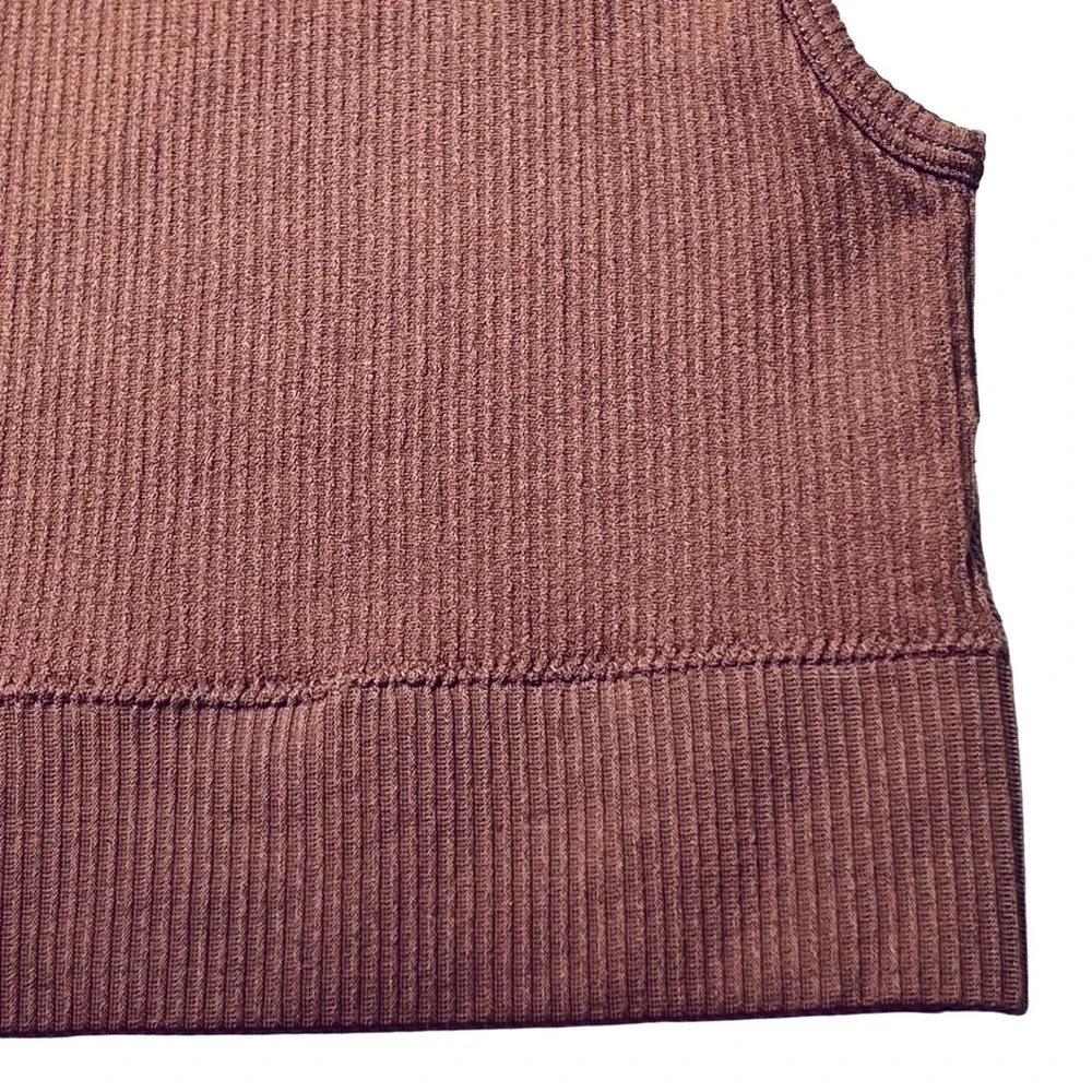 SKIMS Stretch Rib High‎ Neck Bralette NEW Rose Clay XXS/XS - Picture 5 of 11